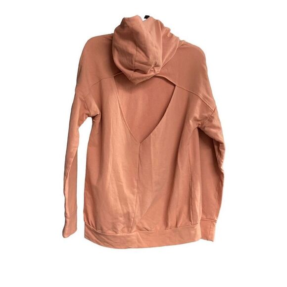 AVEC‎ LES FILLES Women’s Hooded Cut-Out Peach Sweatshirt Size Medium - Picture 2 of 10